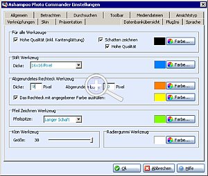 Ashampoo PhotoCommander 5 Werkzeugspitzenoptionen [Foto: Getty Images]