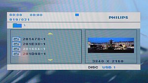 Philips DVP5960 Fotowiedergabe Bildschirmmenü [Foto: MediaNord]