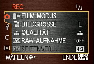 Leica Digilux 3 – Aufnahmeeinstellungen [Foto: MediaNord]