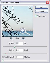 Photoshop – unscharf maskieren [Foto: MediaNord]