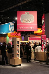 CES 2006: Messestand von HP und Kodak [Foto: Daniela Schmidt]
