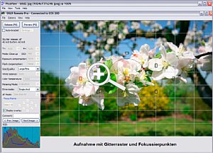 Bild 1:  Kontrollbildschirm mit Bedienungsleiste [Foto: Dr. Bernd Schäbler]