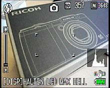 Ricoh Caplio GX100 Aufnahme Menü [Foto: MediaNord]