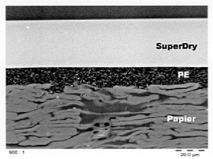Querschnitt durch die Sihl Super Dry Beschichtung [Foto: Sihlgroup]