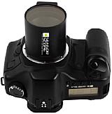 Delkin SensorScope auf einer DSLR
