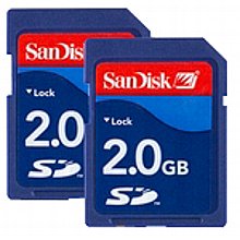 SanDisk SD 2 GByte 2er Pack