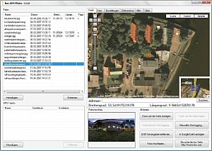 Das locr GPS Photo Hauptfenster [Foto: Benjamin Kirchheim]