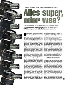 fotoMagazin&nbsp;Objektiv-Vergleichstest&nbsp;Objektivtest: Neue Superzooms für APS-C