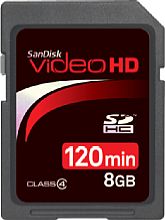 SanDisk SDHC-Karte für HD-Video mit 8 GB [Foto: Daniela Schmid]