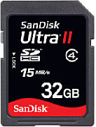 San Sisk Ultra II SDHC mit 32 GByte [Foto: SanDisk]