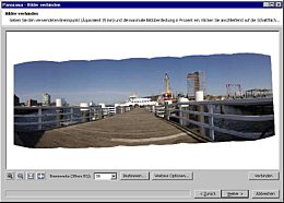 Mit Panorama - Bilder verbinden können mehrere Einzelaufnahmen zu einem Panorama montiert werden [Foto: Michael Hennemann]