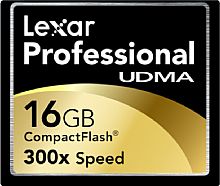 Lexar Professional UDMA 300x Speed CompactFlash-Karte 16GB [Foto: Lexar]