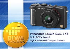DIWA Gold Award für die Panasonic Lumix DMC-LX3 [Foto: DIWA]