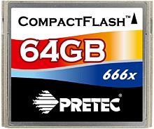 Pretec CF-Karte mit 666facher Geschwindigkeit und 64 GB [Foto:Pretec]