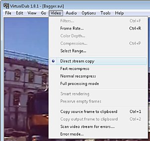 VirtualDub – Direct stream copy [Foto: MediaNord]
