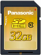 Panasonic SDHC Class 10 mit 32 GB [Foto: Panasonic]