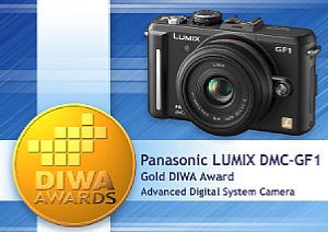 DIWA Gold Award für die Panasonic Lumix DMC-GF1 [Foto: DIWA]