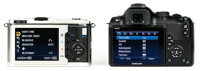 Vergleich von Olympus E-P1 zu Samsung NX10 [Foto: MediaNord]