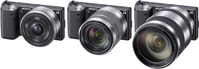 Sony NEX-5 Objektivübersicht [Foto: Sony]