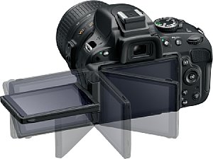 Nikon D5100 mit 18-55 mm 1:3.5-6.6 G VR und Schwenkdisplay [Foto: Nikon]