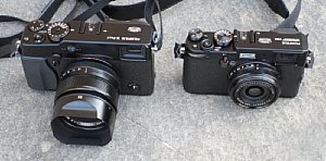 Größenvergleich Fujifilm X-Pro1 mit Fujifilm X100 [Foto: MediaNord]