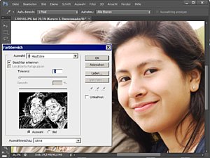 Adobe Photoshop CS6 – Der Farbbereich-Befehl soll jetzt auch Hauttöne und Gesichter auswählen, schafft das aber selten perfekt [Foto: Heico Neumeyer]