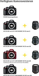 Verfügbare Kameraversionen der Nikon D3200 [Foto: Nikon]