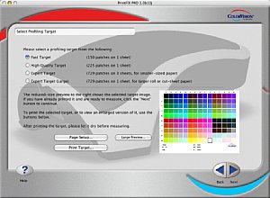 Colorvision PrintFix Pro – Target Auswahl [Foto: Colorvision]