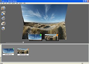Realviz Stitcher 5 - Verrechnung von zwei fertigen (Teil-)Panoramen bzw. Panorama-Teilen [Screenshot: MediaNord]