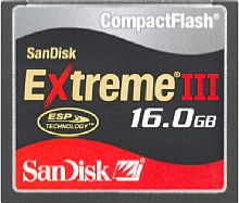 SanDisk Extreme III mit 16 GBytes [Foto: SanDisk]