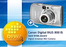 Canon digital Ixus 800 IS [Foto: DIWA]