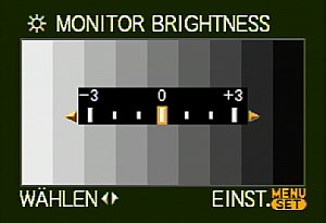 Leica Digilux 3 – Monitor Helligkeitsanpassung [Foto: MediaNord]
