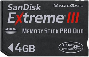 SSanDisk Memory Stick PRO Duo 4 Gigabyte [Foto: SanDisk