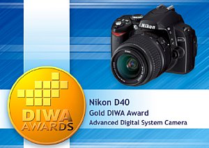 Diwa Gold Award für Nikon D40 [Foto: DIWA]