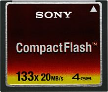 Sony CompactFlash-Karte 133fache Geschwindigkeit 4 GB [Foto: Sony]