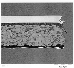 Aufnahme eines mikroporös beschichteten Papiers [Foto: Hewlett-Packard]