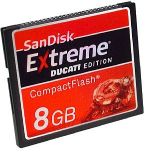 SanDisk Extreme CF 8 Gigabytes Ducati Edition [Foto: SanDisk]