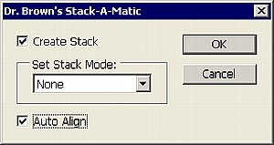 Per Dr. Brown's Stack-A-Matic legen Sie mehrere Dateien übereinander, wahlweise werden sie deckungsgleich ausgerichtet und per Stapelmodus verrechnet [Foto:Heico Neumeyer]