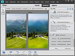 Adobe Photoshop Elements 11 – Das Ergebnis des Tilt-Shift-Assistenten lässt sich mit Einzelebenen weiter verfeinern [Foto: Heico Neumeyer]