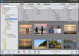 Adobe Photoshop Elements 11 – Über eine komplexe Filterung à la Lightroom spürt auch Elements 11 gesuchte Motive schneller auf [Foto: Heico Neumeyer]