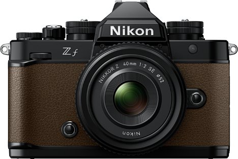 Bild Direkt bei Nikon gibt es die Z f in fünf alternativen Farben, hier Sepia-Braun. [Foto: Nikon]