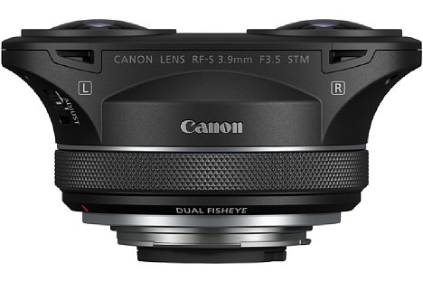 Bild Das Canon RF-S 3,9 mm F3.5 STM Dual Fisheye bietet einen Steuerring, mit dem sich nicht nur der Fokus einstellen lässt, sondern beispielsweise auch die Blende. [Foto: Canon]