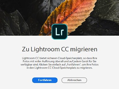 Bild Adobe Lightroom CC verwaltet Daten und Fotos in der Cloud. Die gewohnten lokalen Verzeichnisstrukturen und lokalen Kataloge gibt es nicht mehr (sondern nur noch im Programm Lightroom Classic CC). [Foto: MediaNord]