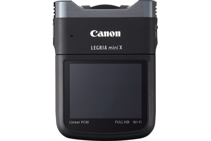 Bild Canon Legria mini X: Der Monitor nimmt den größten Teil des Gehäuses ein. [Foto: Canon]