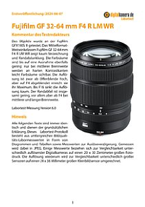 Fujifilm GF 32-64 mm F4 R LM WR mit GFX100S II Labortest, Seite 1 [Foto: MediaNord]