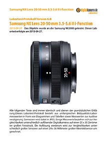 Samsung NX Lens 20-50 mm 3.5-5.6 II i-Function mit NX2000 Labortest, Seite 1 [Foto: MediaNord]