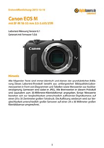 Canon EOS M mit EF-M 18-55 mm 3,5-5,6 IS STM Labortest, Seite 1 [Foto: MediaNord]