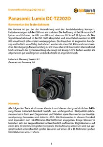 Panasonic Lumix DC-TZ202D Labortest, Seite 1 [Foto: MediaNord]