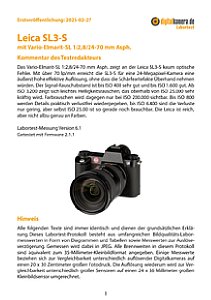 Leica SL3-S mit Vario-Elmarit-SL 1:2,8/24-70 mm Asph. Labortest, Seite 1 [Foto: MediaNord]