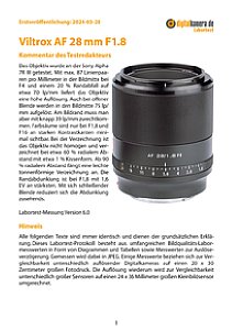 Viltrox AF 28 mm F1.8 mit Sony Alpha 7R III Labortest, Seite 1 [Foto: MediaNord]